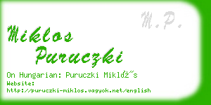 miklos puruczki business card